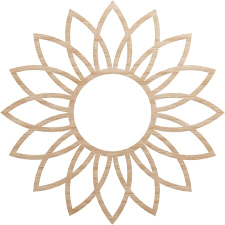 Ekena Millwork Daisy Wood Fretwork Pierced Ceiling Medallion, Alder, 38"OD x 12 1/2"ID x 3/8"T CMWP38X38X0375DAAL